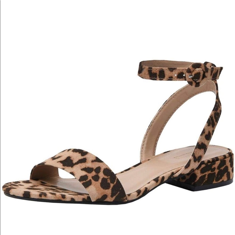 9W leopard low block heel
